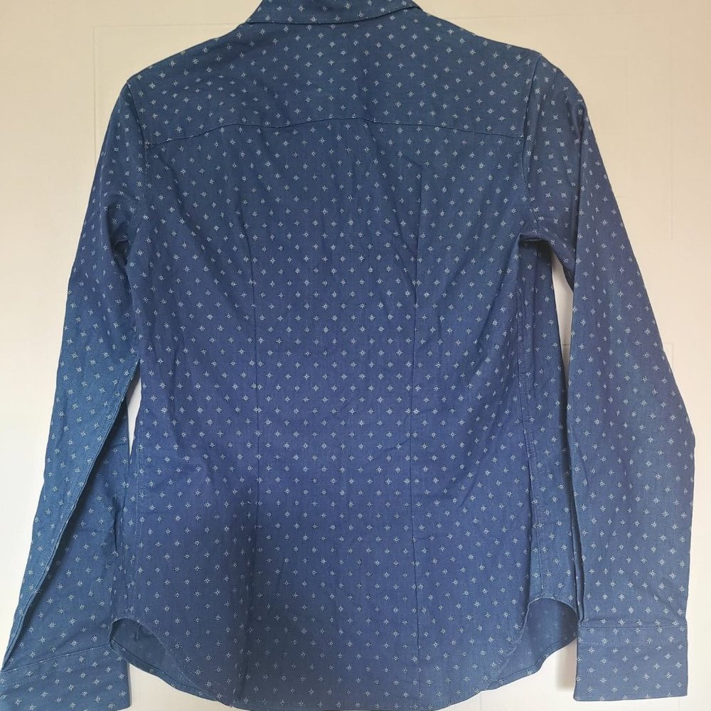 NWT Women's Naked & Famous Blue & White Button Up Shirt